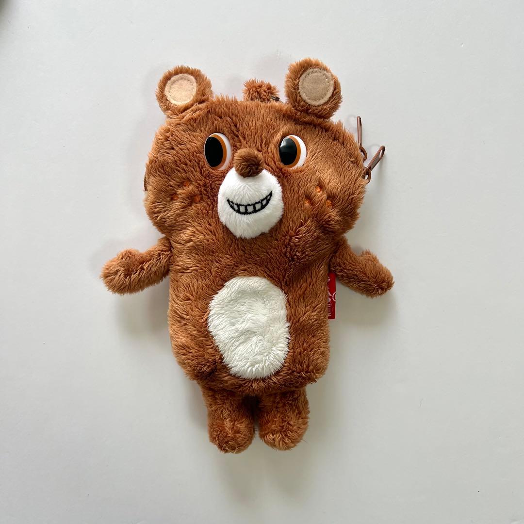 GLADEE グラディー】ふわふわ くま ぬいぐるみ ポーチ ネック