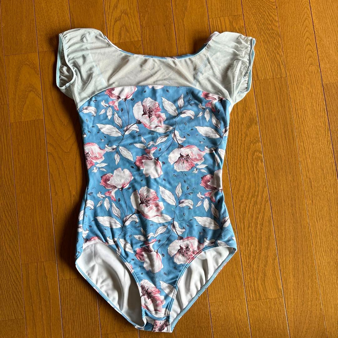 チャコット水色 花柄 バレエ レオタード - メルカリ
