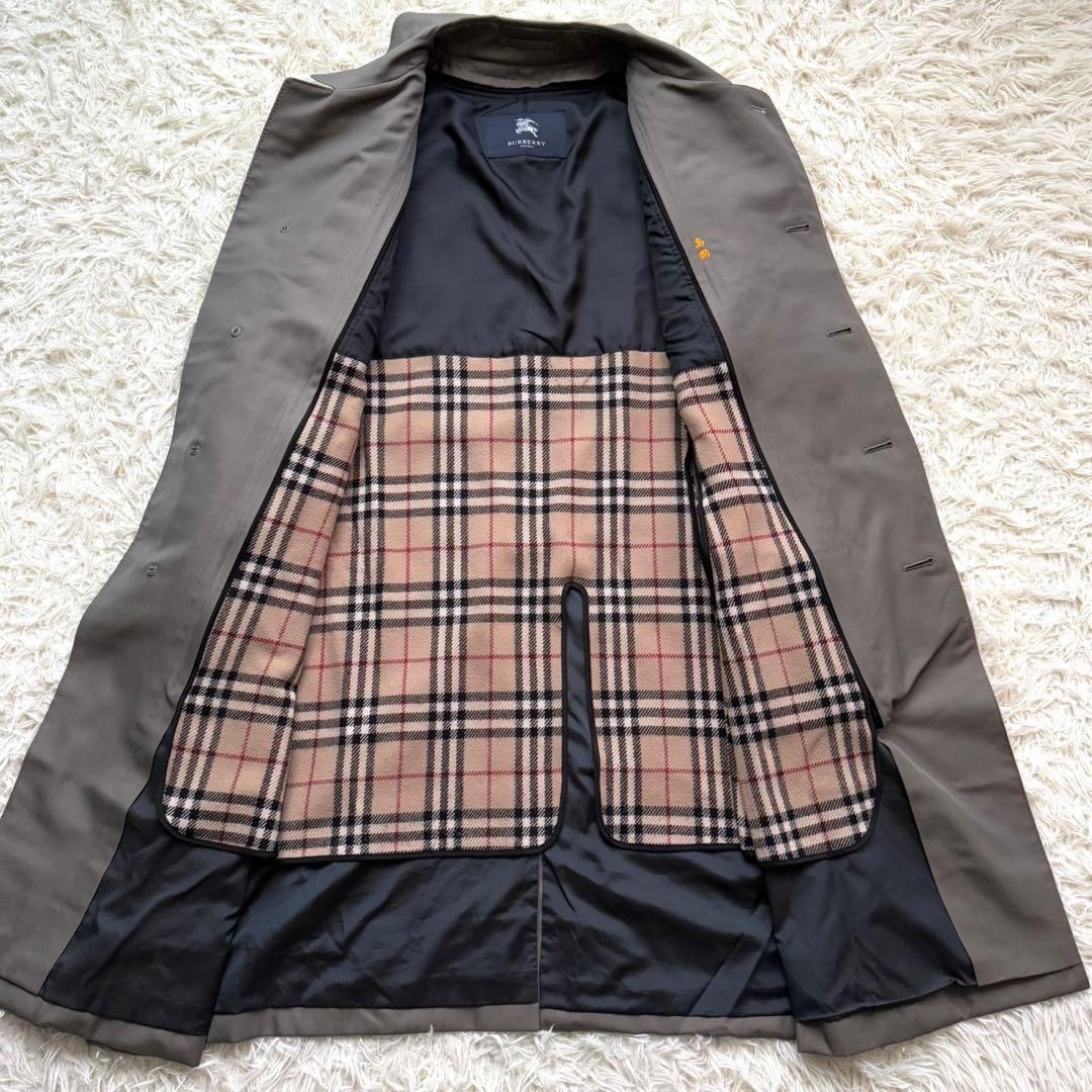 J488 XL バーバリーロンドン ダウンライナー付 ベルト付 コート メンズ