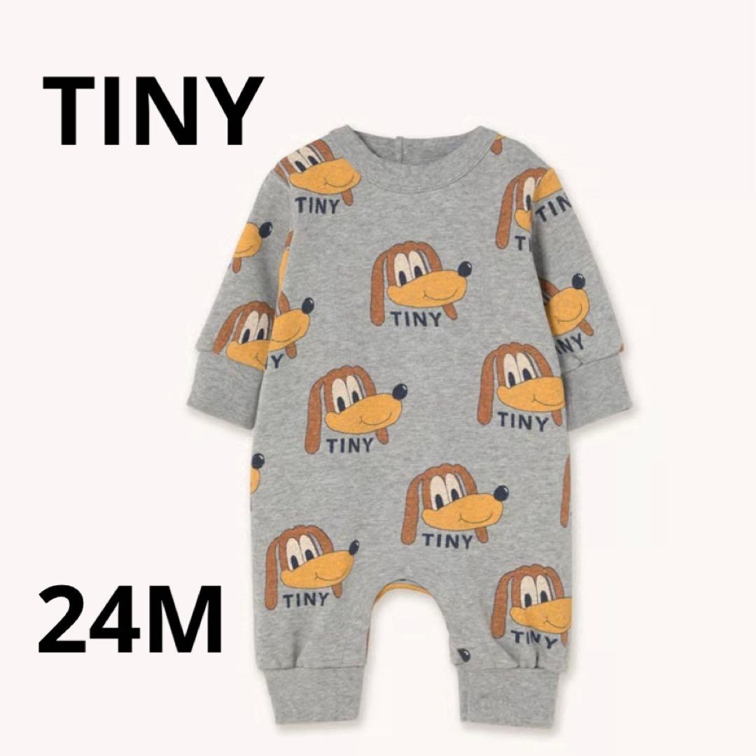 タイニーコットンズ　ロンパース グレー　犬柄　24M TINY COTTONS 24AW 〉 Body 