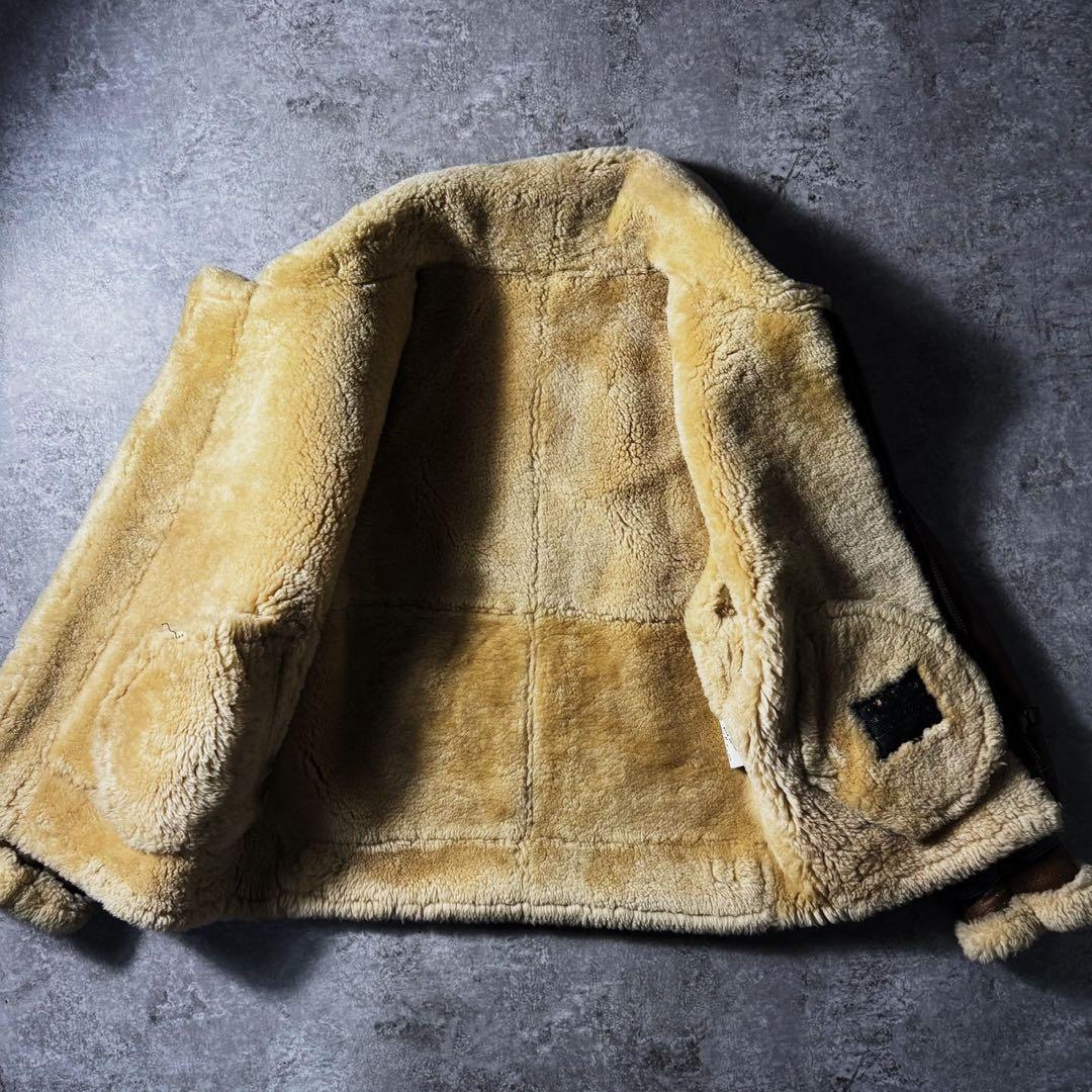 超希少】名作 90s リアルムートン B-3 レザージャケット