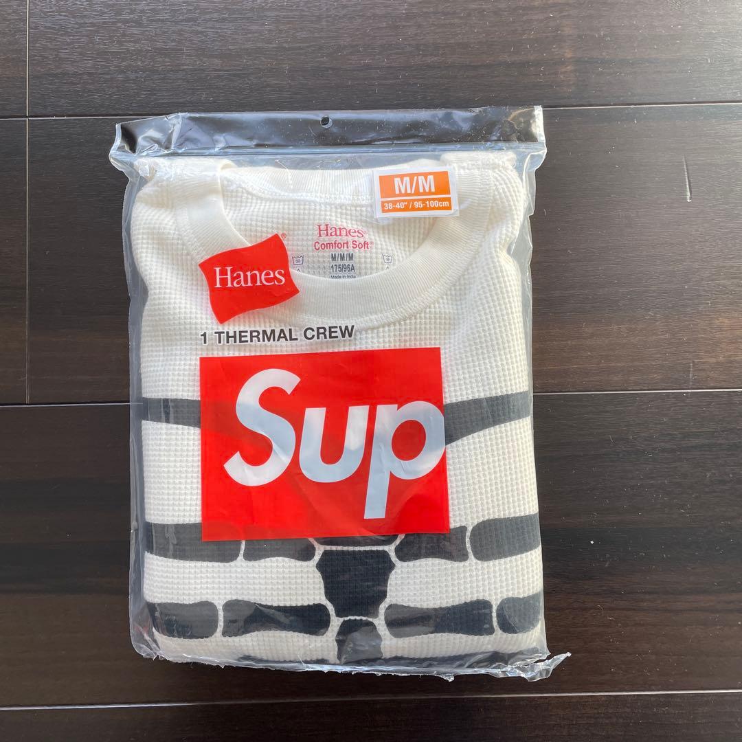 シュプリーム x ヘインズ ボーンズ サーマル クルー 1パック \"ナチュラル\"