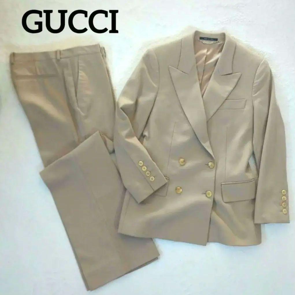 人気 グッチ セットアップ ダブル パンツスーツ 40 44 ベージュ L 楽天市場】スーツ セットアップ 全2色 ダブルボタン ジャケット パンツ
