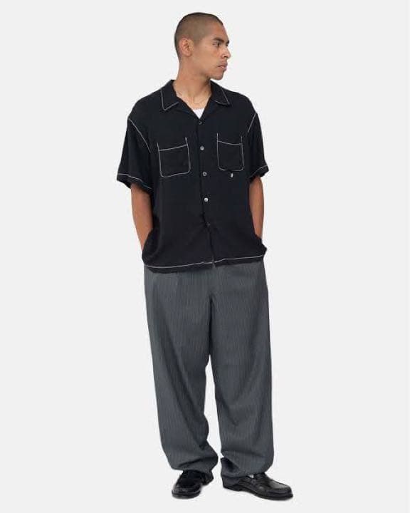Stussy Stussy striped volume pleated trouser Striped Volume
