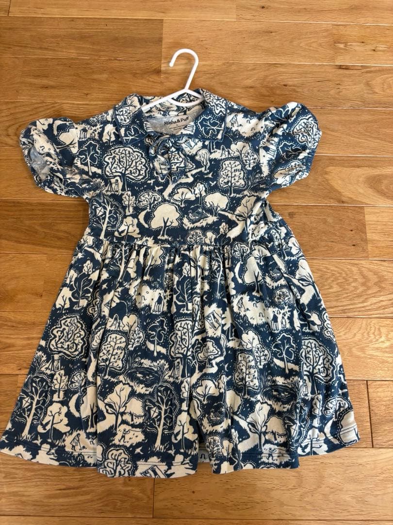 Misha & Puff 半袖ワンピース ネイビー/ホワイト MISCH MASCH（ミッシュマッシュ） ワンピース ZOZO限定 配色ニット