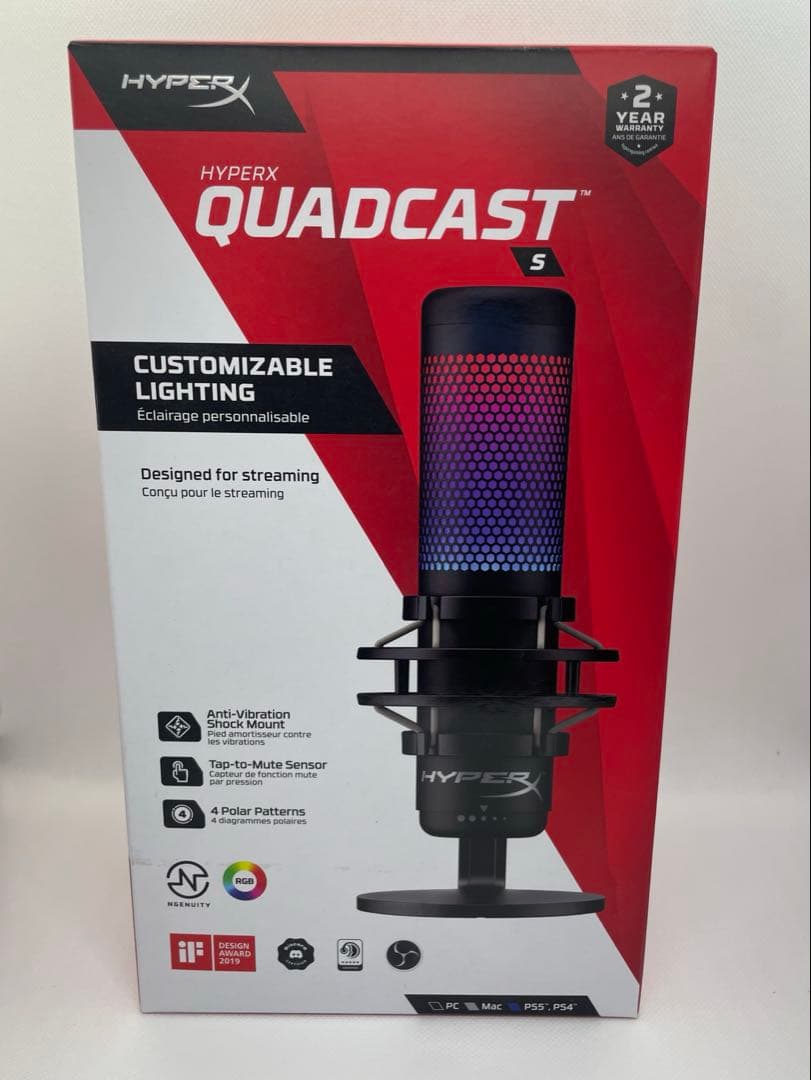 【未開封品】HYPERX QUADQAST S Amazon.co.jp: HyperX QuadCast S スタンドアロンマイク RGB
