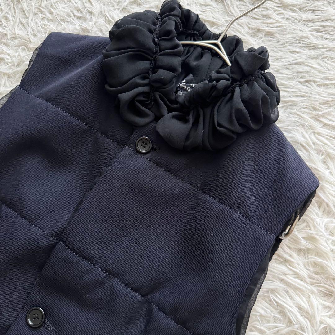 トリココムデギャルソン】AD2010 キルティングベスト M フリル