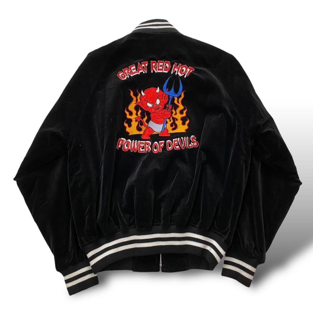 RED HOT DEVIL レッドホットデビル 刺繍 スカジャン - メルカリ