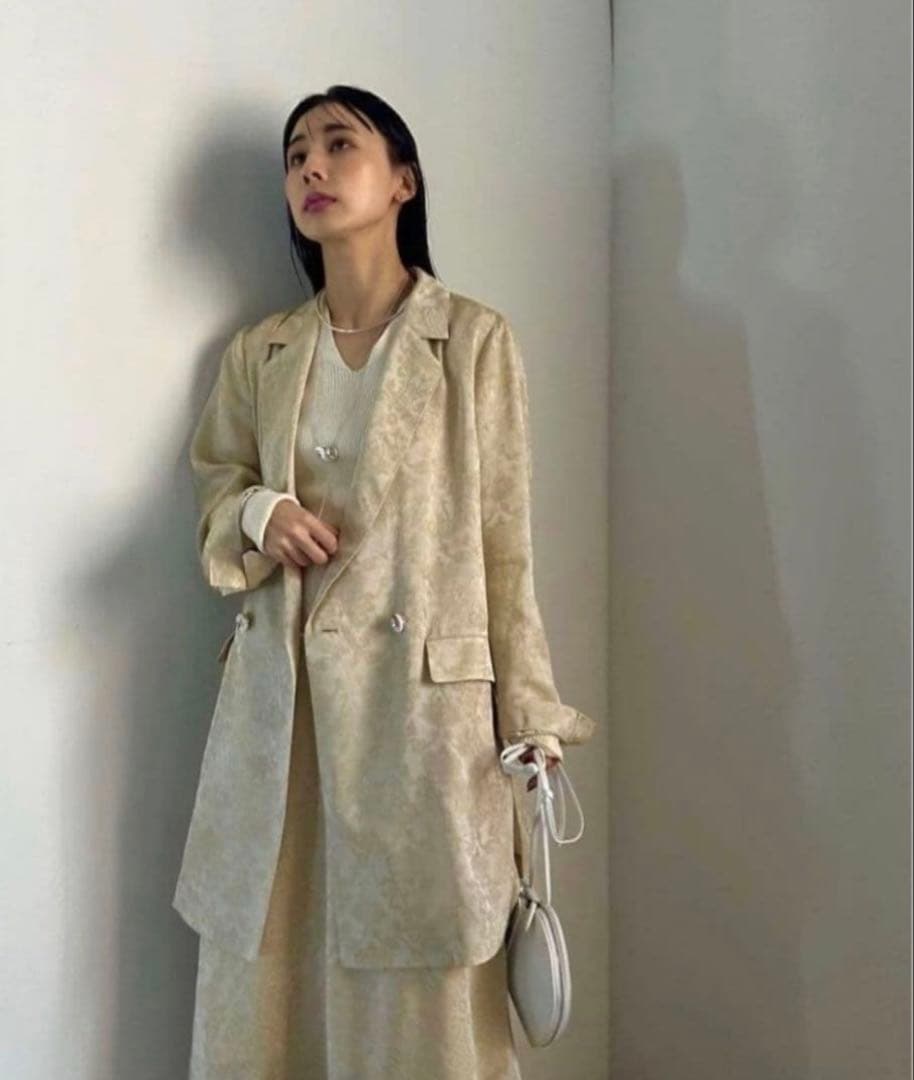 AMERI MEDI ALICIA JACQUARD JACKET アイボリー - メルカリ