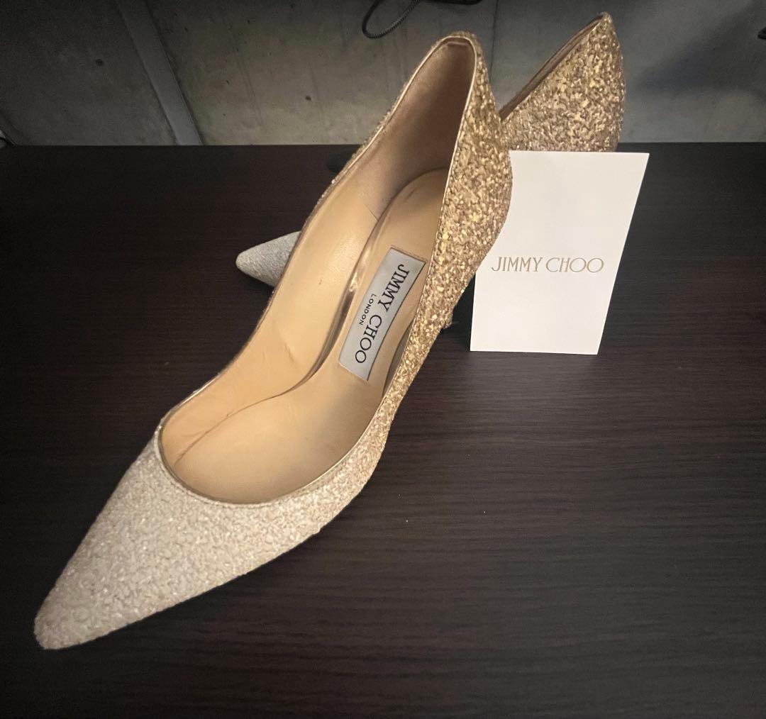 【期間限定】JIMMY CHOOグリッターハイヒール 36サイズ　ジミーチュウ JIMMY CHOO（ジミーチュウ） パンプス ROMY 85 BRE CGD GTZ KSZ PYG