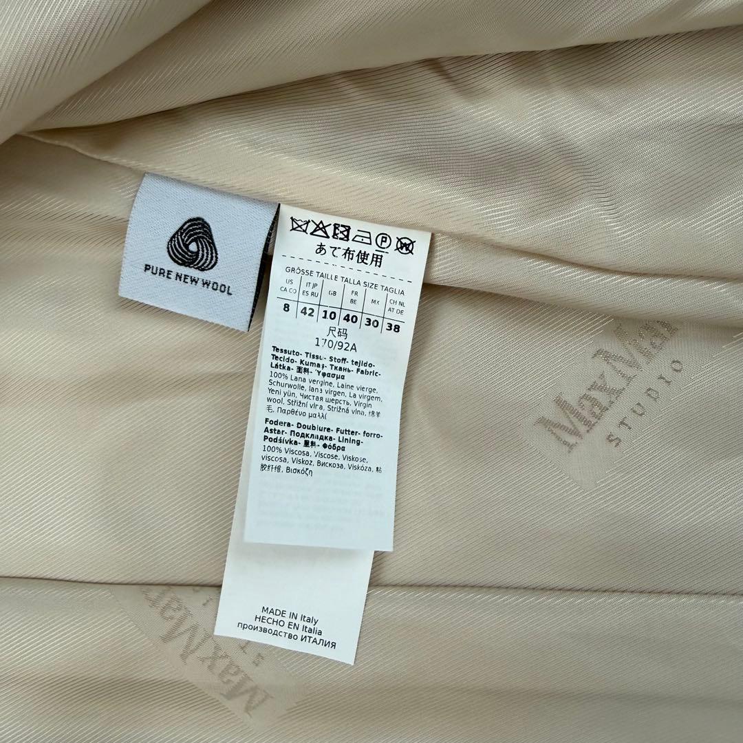 新品未使用タグ付】マックスマーラstudio現行QR付定番コートb