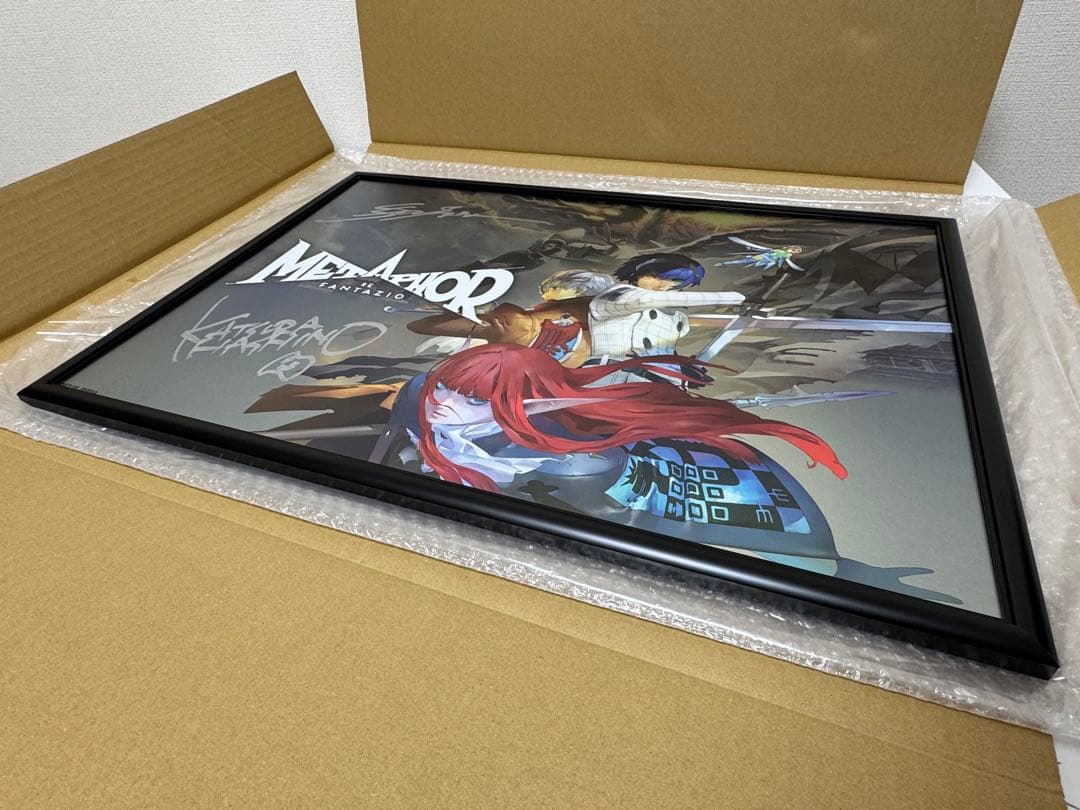 めるかりこ メタファー:リファンタジオ 直筆サイン入り A2メタルポスター