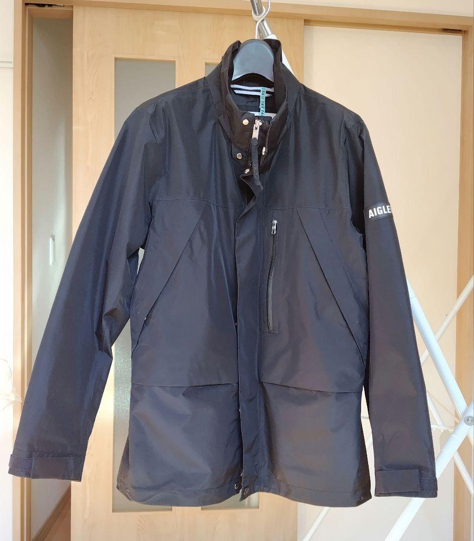 AIGLE　マウンテンパーカー　アウタージャケット　ゴアテックス　黒　メンズМ 防水 防風 透湿 GORE－TEX ゴアテックス ジップアップ