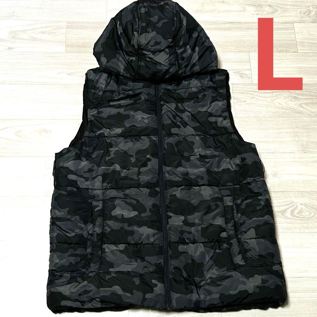 URBAN RESEARCHダウンベスト 迷彩柄 フード付き Lサイズ - メルカリ