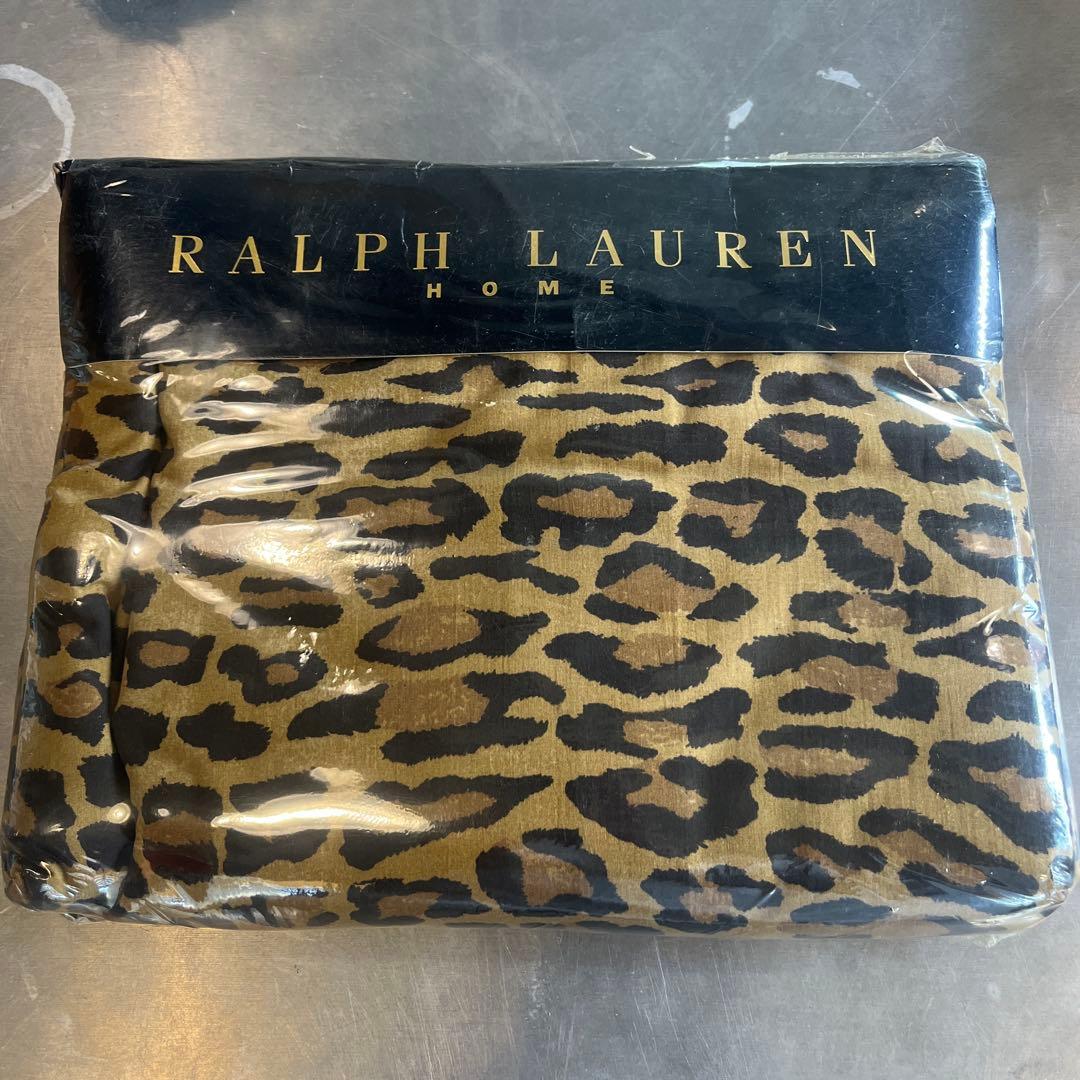 Ralph Lauren  ヒョウ柄ツインフラットシーツ Ralph Lauren ヒョウ柄ツインフラットシーツ Ralph Lauren ヒョウ柄