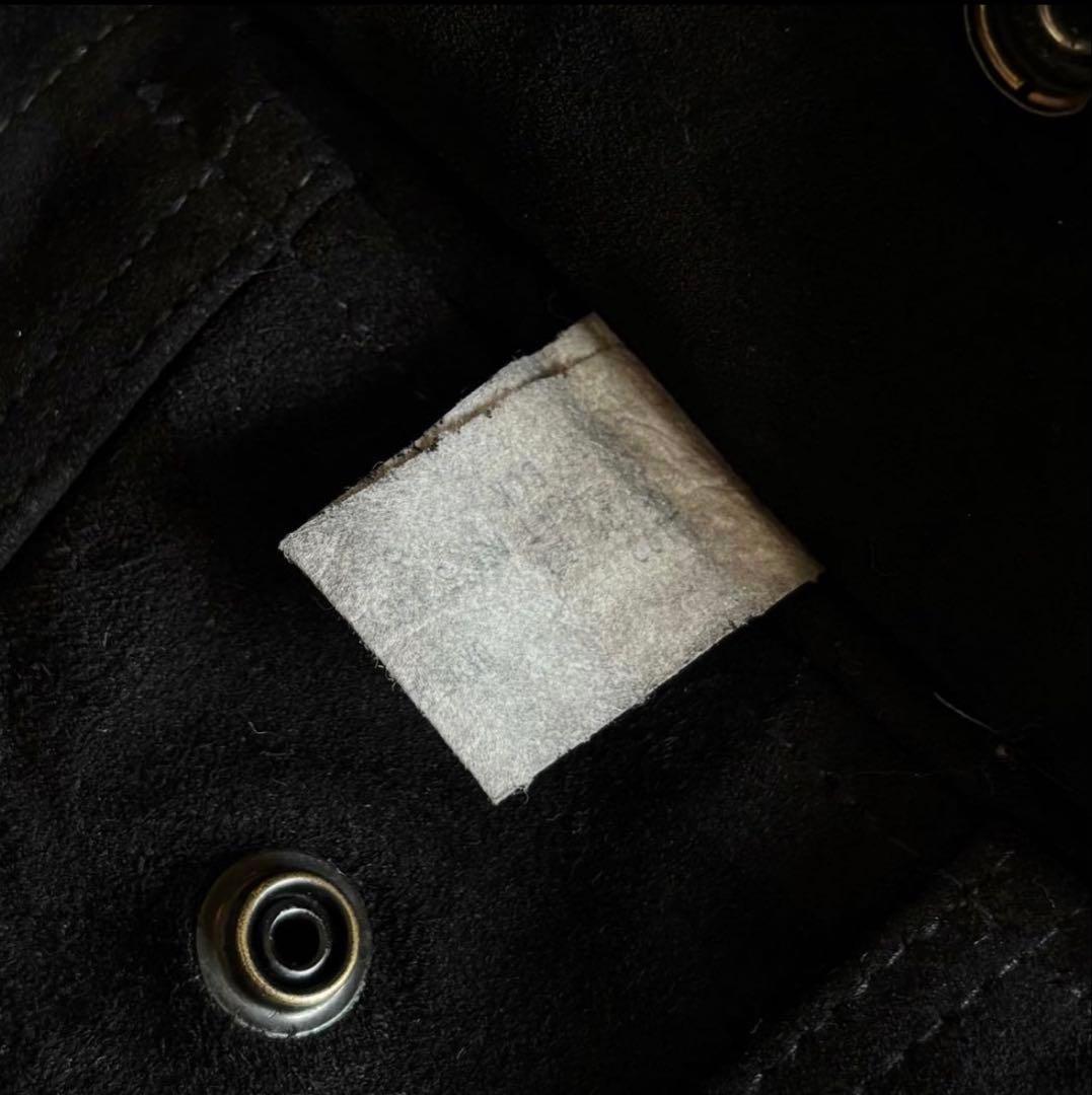 80s Golden Bear ブラックスエード トラッカージャケット - メルカリ