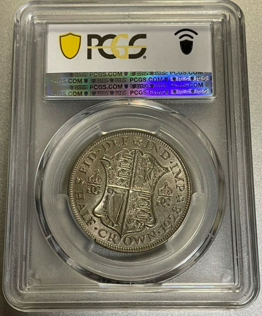 イギリス ジョージ5世 ハーフクラウン 銀コイン 古銭 MS64 銀貨 コイン