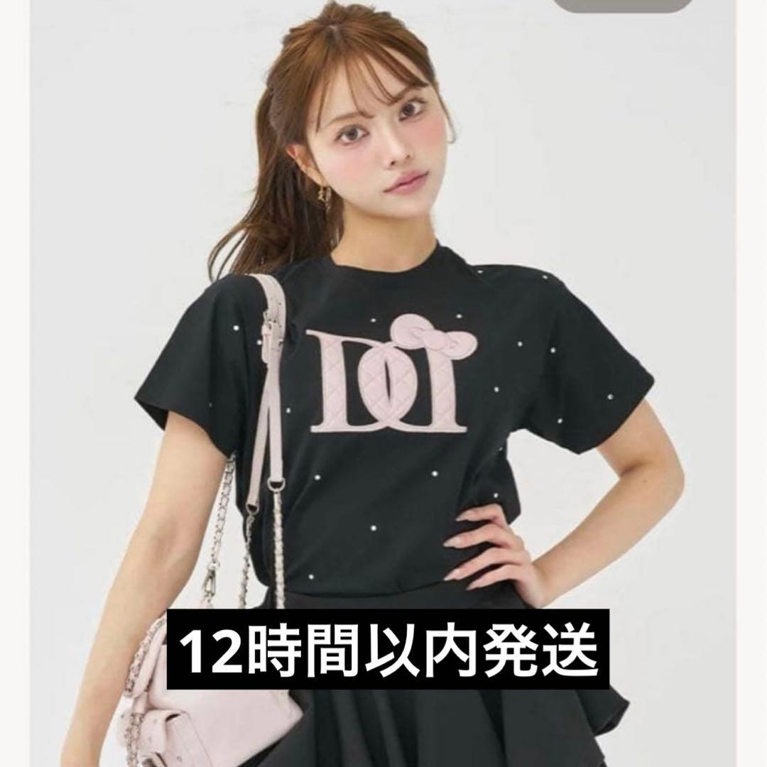 ダーリッチ HelloキルティングアップリケビジューTシャツ キティ ブラック Hello Darich🎀 Darich初の限定コレクション˚˖⁺ < 発 売 日 > W E B：1