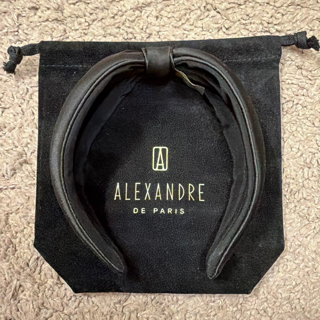 ALEXANDRE DE PARIS ブラック リボン サテン カチューシャ - メルカリ