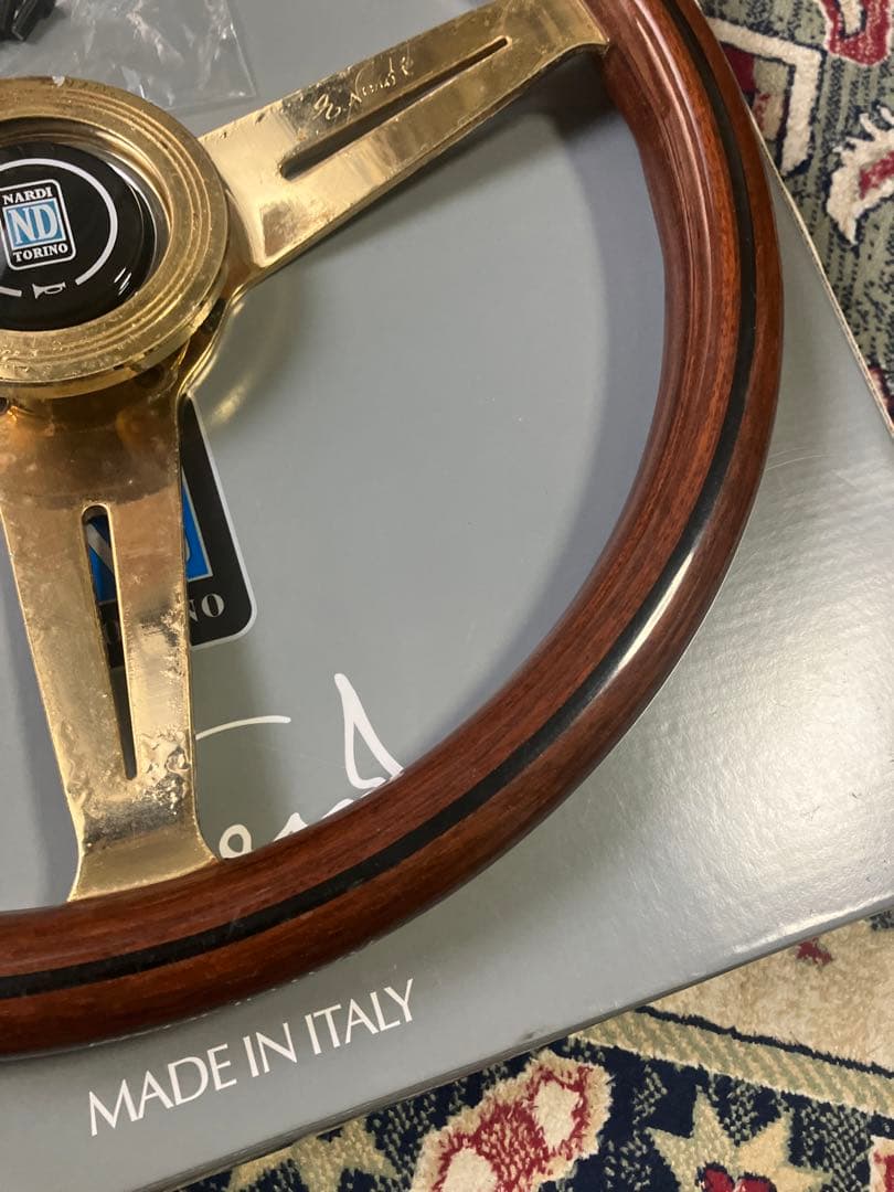 ナルディ 正規品 NARDI クラシック ウッド 廃盤ゴールド ステアリング