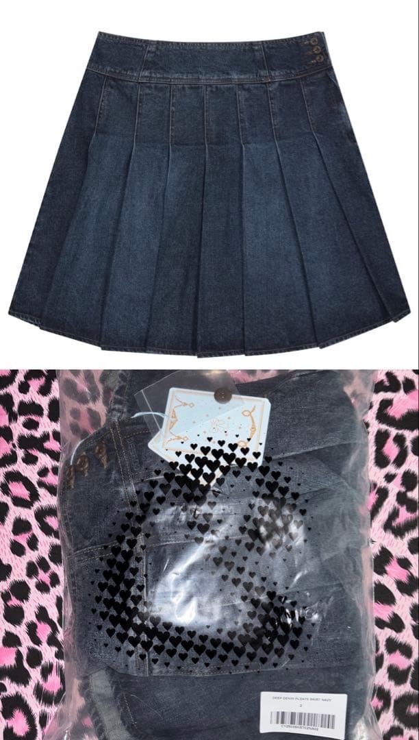 COYSEIO DEEP DENIM PLEATS SKIRT NAVY 正規品 - メルカリ