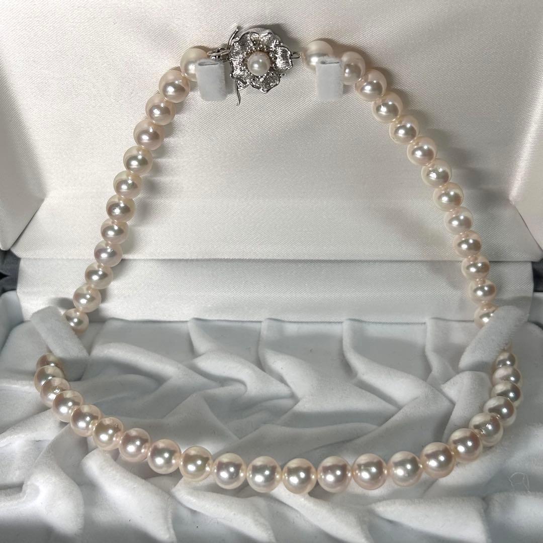 照り良 あこや 8.43mm 43g SILVER刻印 42.5cm レディース