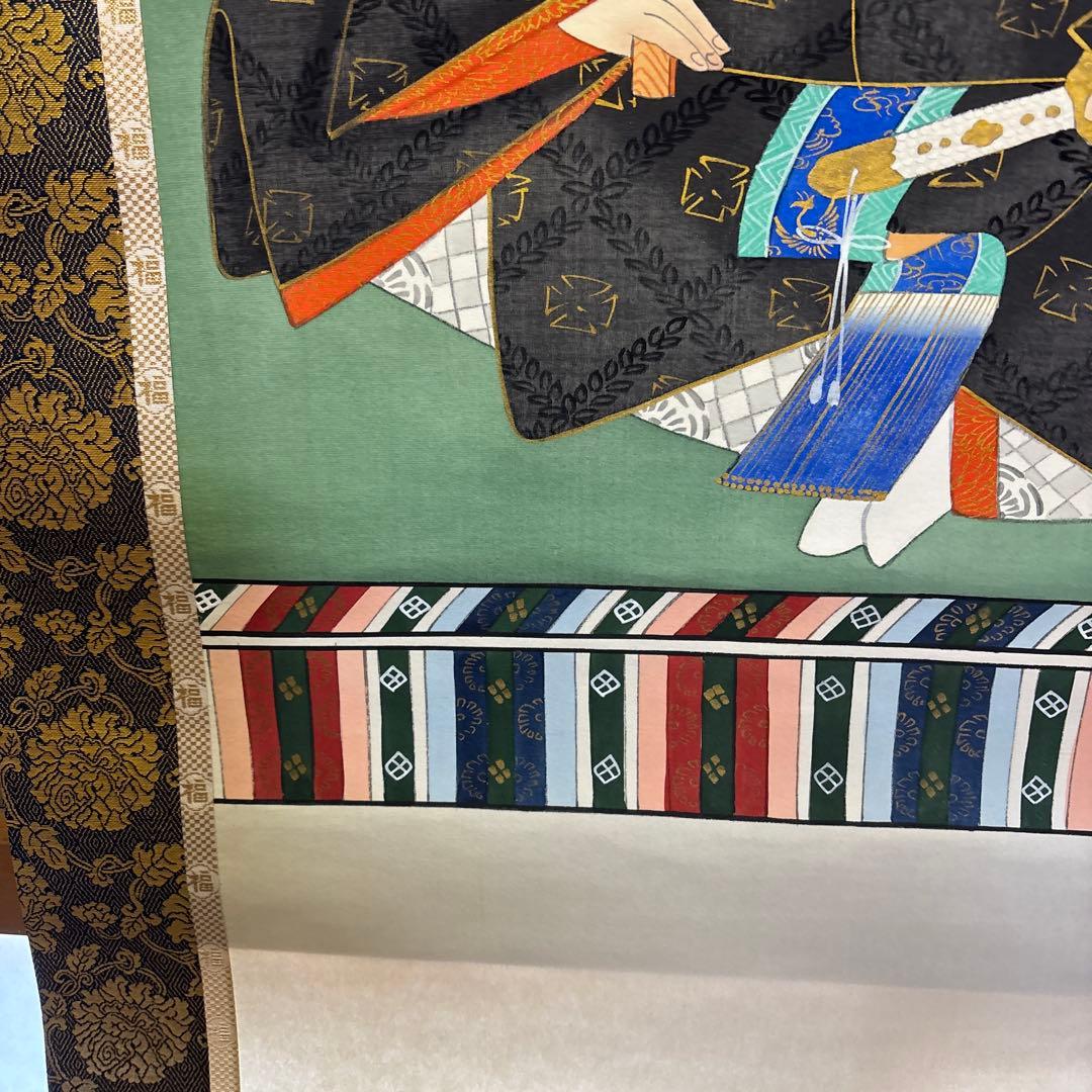 『箱有』日本画 大倉玉雲　官公御尊像 菅原道真公御影　天神様 絹本 掛軸