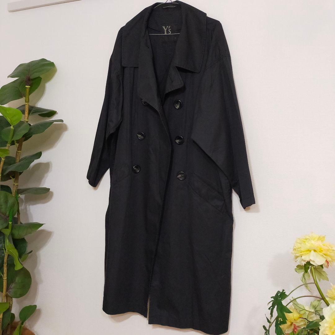 ワイズ ヨウジヤマモト Y's ヴィンテージ コットン トレンチコート 黒
