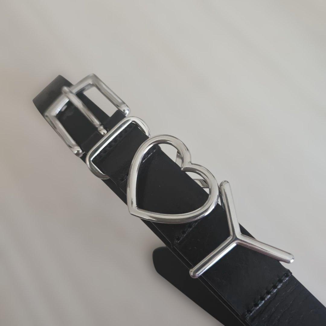 ワイプロジェクト ブラックハートレザーベルト - メルカリ