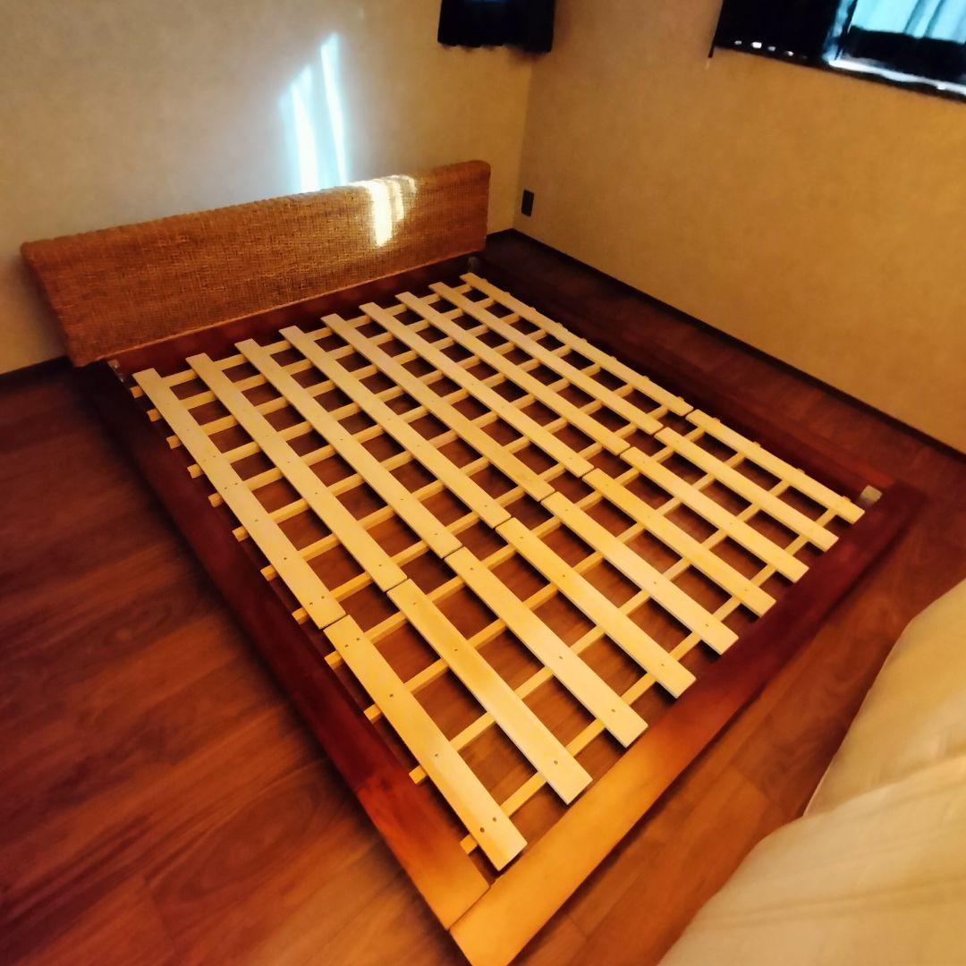 フレンチ茶様専用】クイーンサイズ ベットフレーム ＆ マットレス