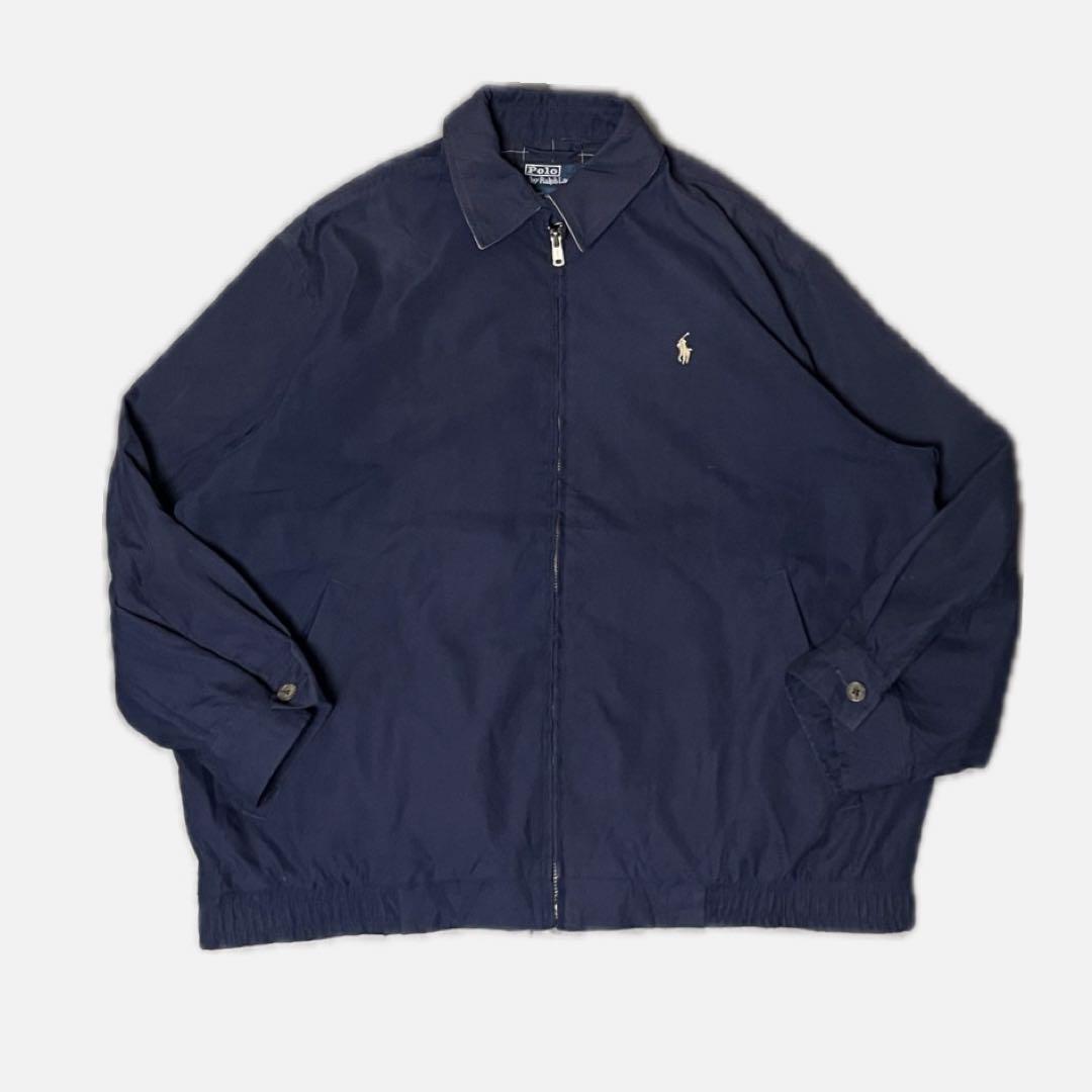 ポロバイ ラルフローレン スウィングトップ 90s ネイビー ポニー 刺繍