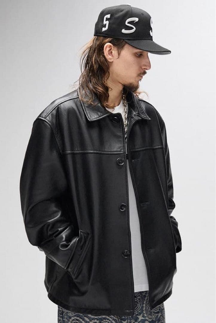 Supreme x Schott Leather Car Coat Black - メルカリ