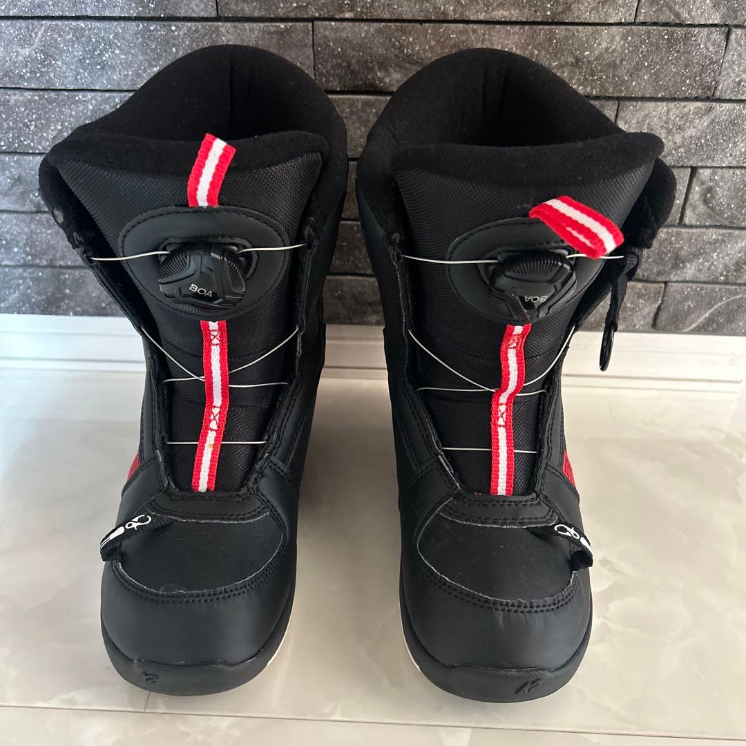 K2 スノーボードブーツ 子ども用 ブラック/レッド 22-23 2023 K2 ケーツー MINI TURBO ボアブーツ キッズ ブーツ