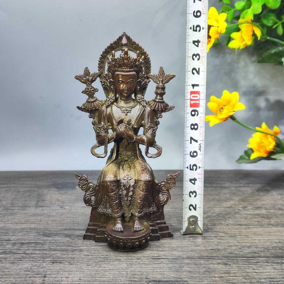 仏教美術 チベット菩薩仏像 仏堂供養 応接間 神像 銅製品 工芸品 置物