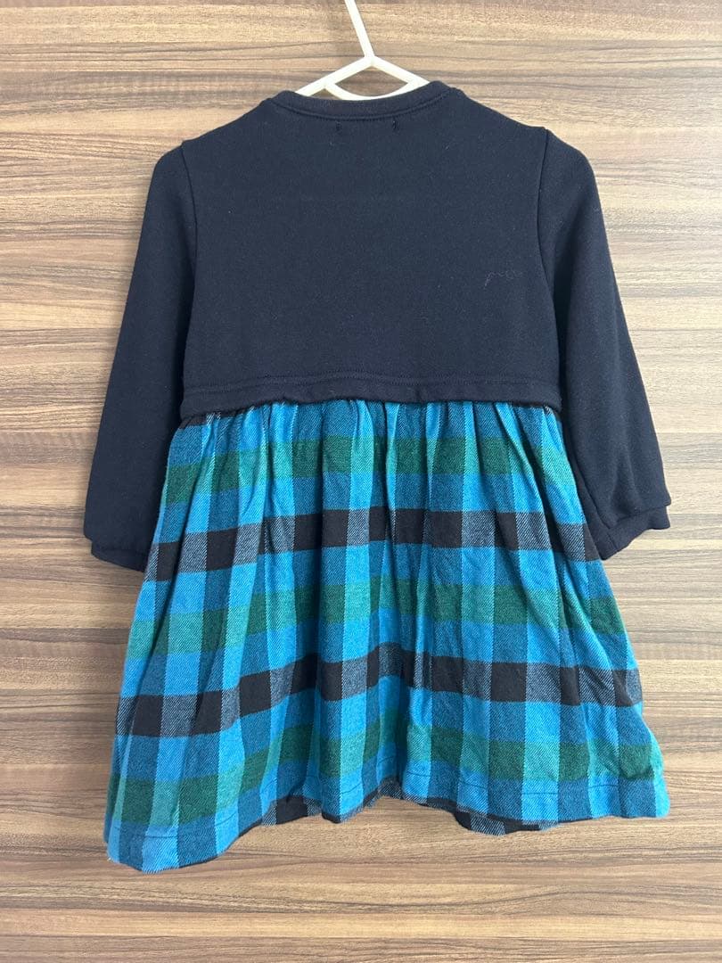 familiar ファミリア ワンピース 95cm ネイビー チェックの通販はau