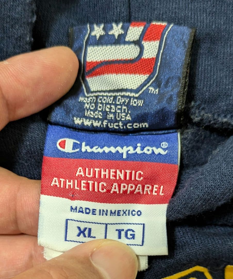 90's fuct×championパーカー スウェット 猿の惑星XLネイビー - メルカリ