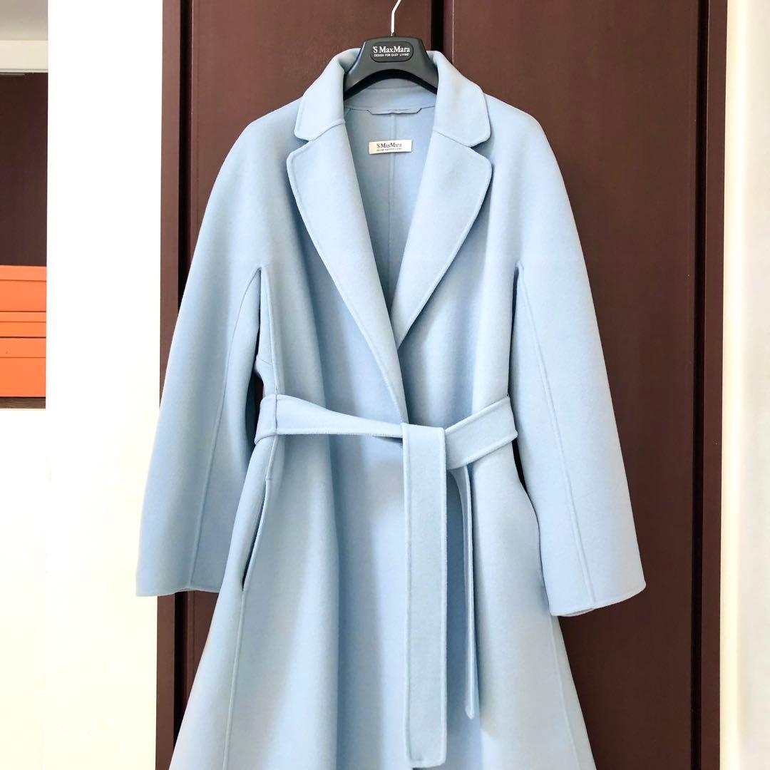 極美品‼️【マックスマーラ】希少44サイズ ライトブルークチート