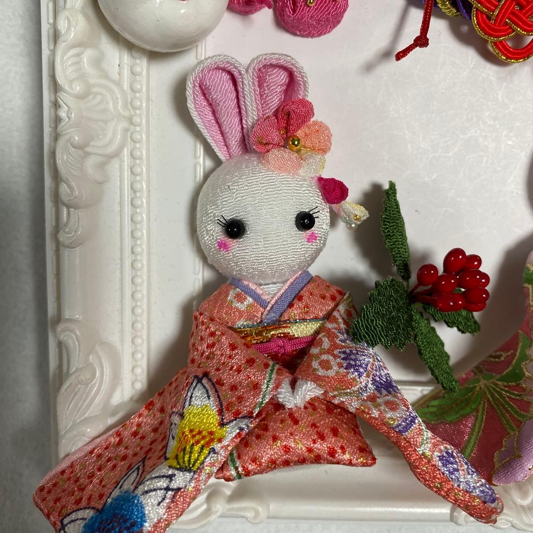 し*ん様 つまみ細工パーツ 粘土パーツ正月飾り No.678