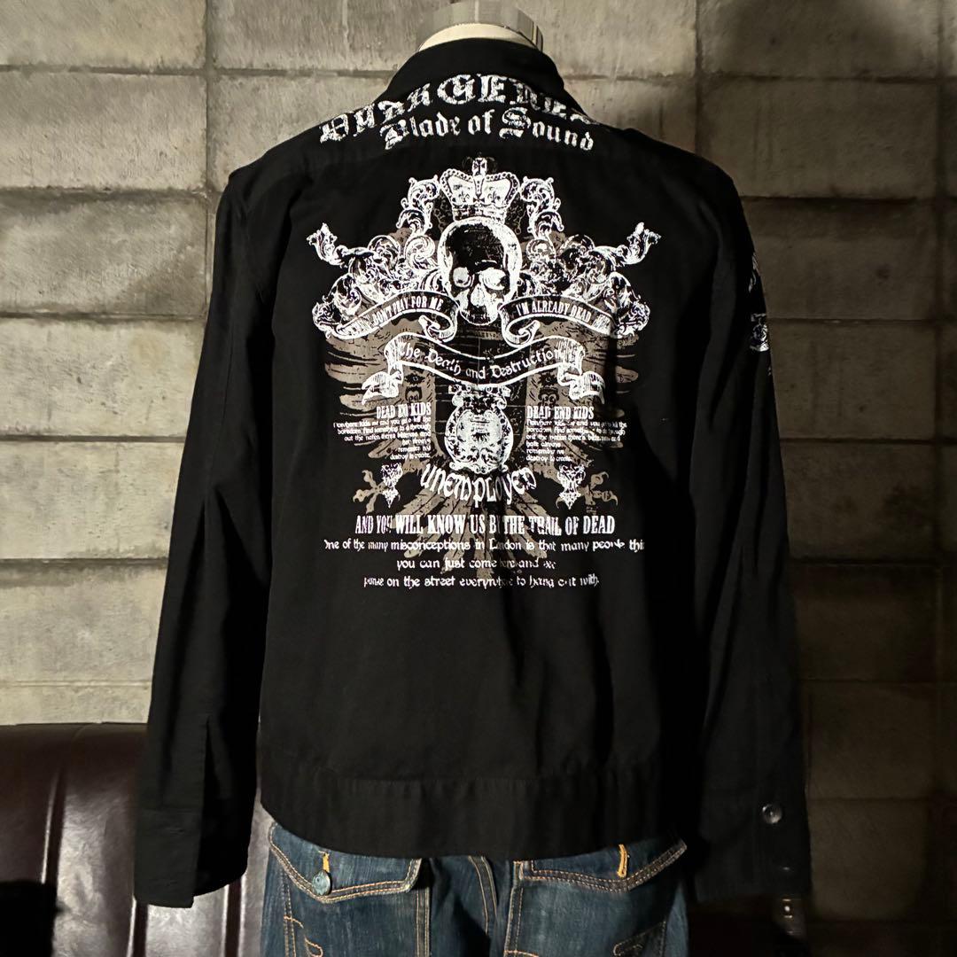 グランジ お兄系 スカル ジップアップ ジャケット 平成 パンク opium