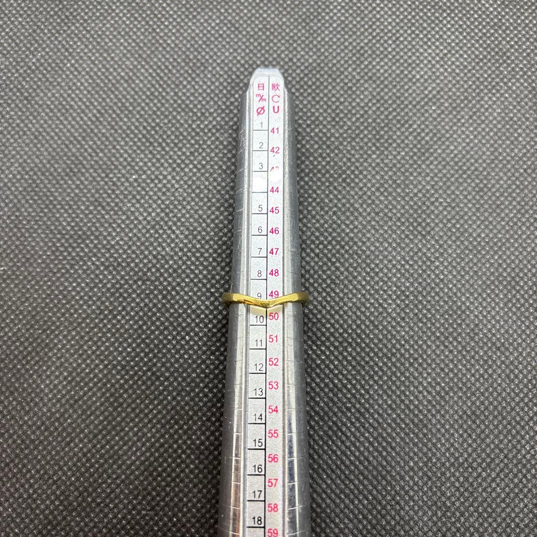 即決 Tiffany&Co. ティファニー Vバンドリング 指輪 750