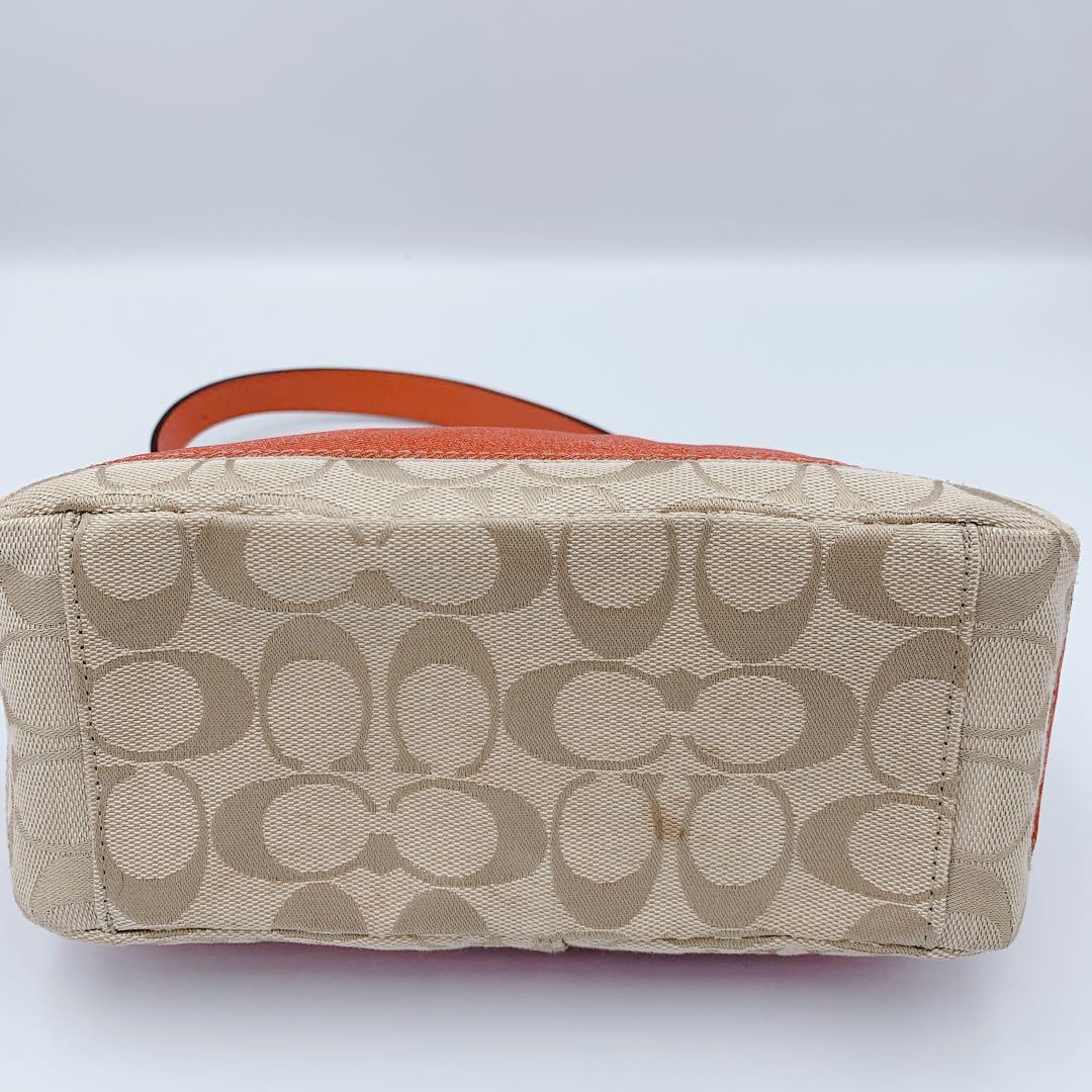 COACH コーチ ハンドバッグ アクセサリーポーチ シグネチャー レッド