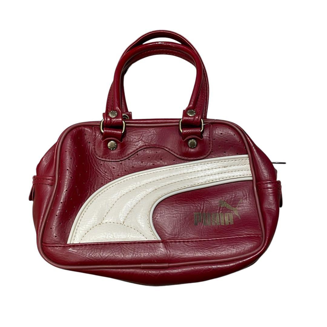 PUMA プーマ ミニ ハンド ボストン バッグ 赤 レッド y2k - メルカリ