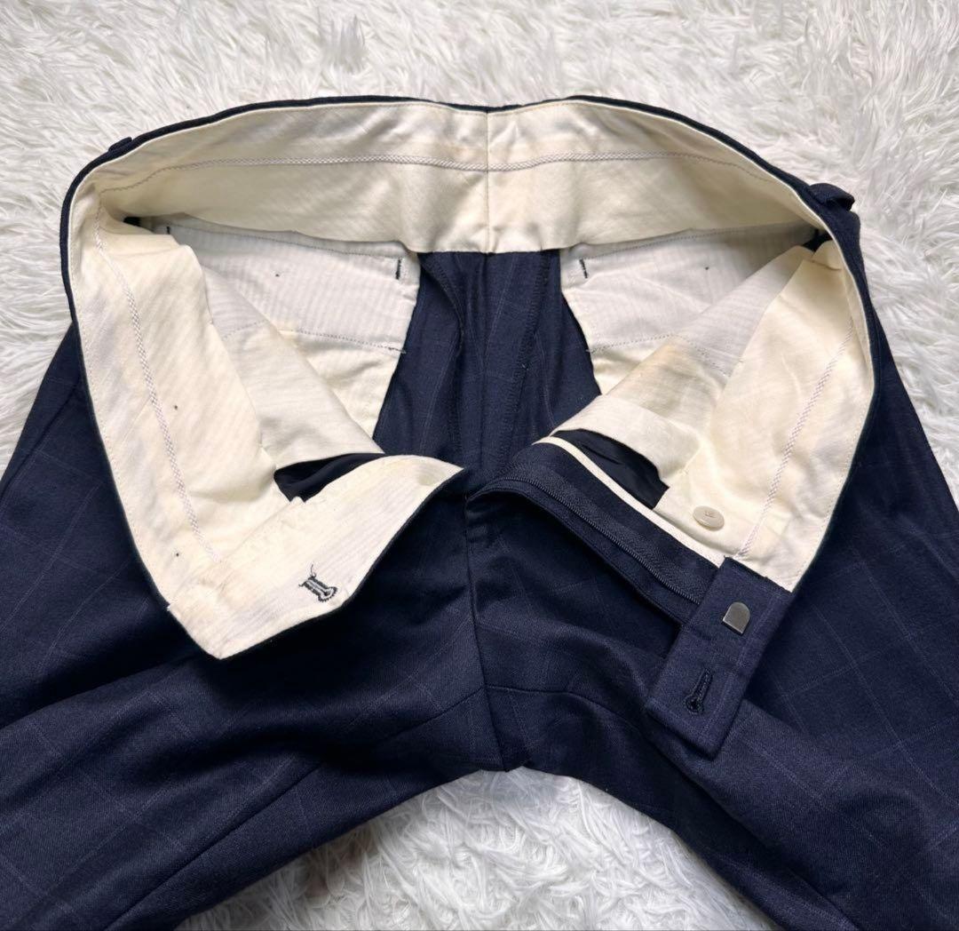 現行 極美品 ポールスミス ロロピ生地 光沢 セットアップ ネイビー 総