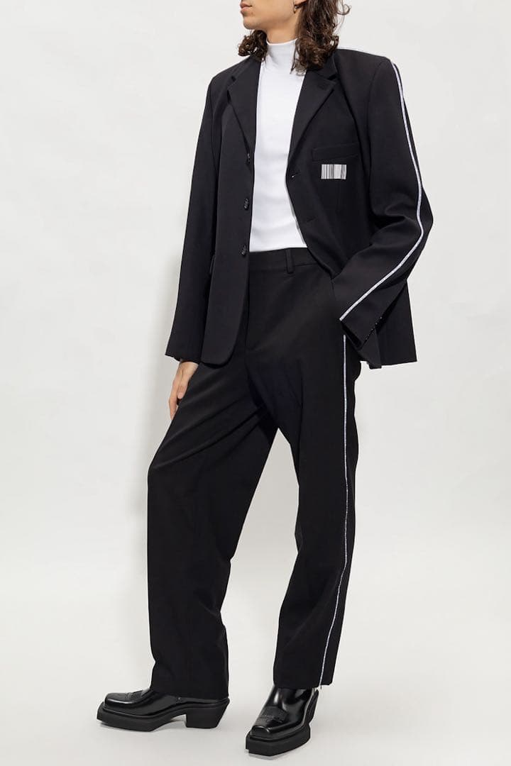 新品 定価21万 ヴェトモン VTMNTS 裾ジップ パイピング スラックス