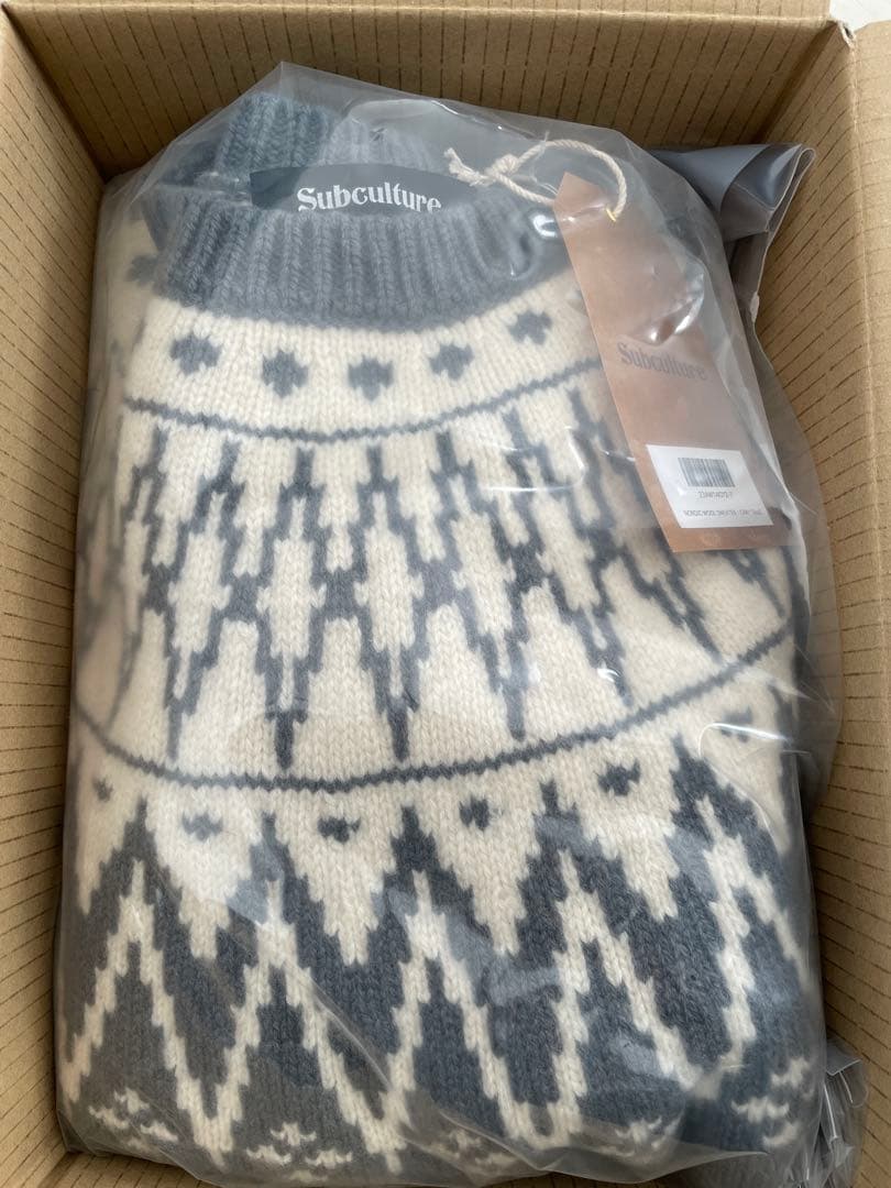 Subculture サブカルチャー ノルディック柄 グレーセーター キムタク