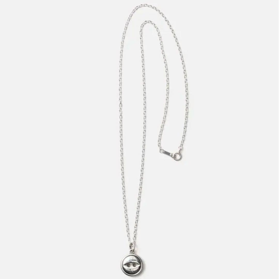 アクセサリー NEIGHBORHOOD SILVER BUTTON NECKLACE NEIGHBORHOOD Silver Button Necklace - Oxidized 925 sterling silver