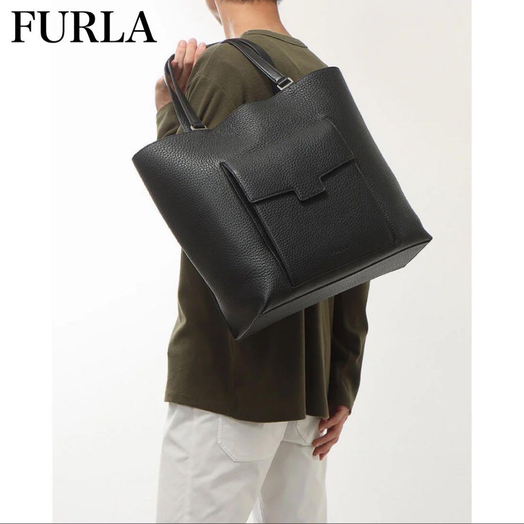 フルラ FURLA MAN ENEA トートバッグ A4可 大容量 通勤通学 黒 sorfege_furla-mb00150-hsf000-