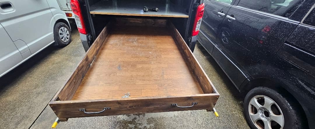 nv350 自作スライドフロア NV350キャラバンのスライドフロア・DIY・大工に関するカスタム事例｜車