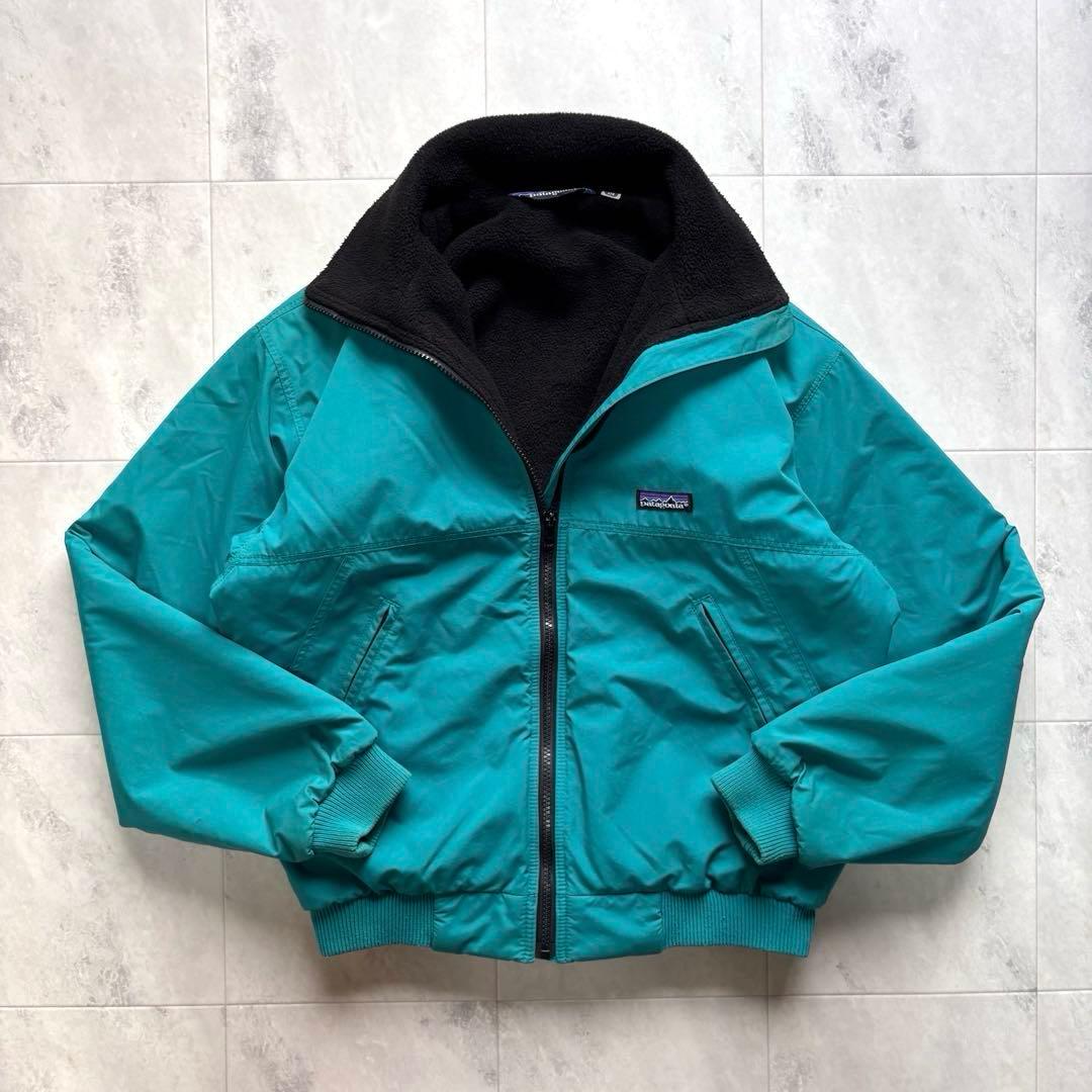【希少カラー】80s パタゴニア シェルドシンチラ エメラルドグリーン ブラック 希少✨美品✨USA製 パタゴニア シェルドシンチラ エメラルドグリーン