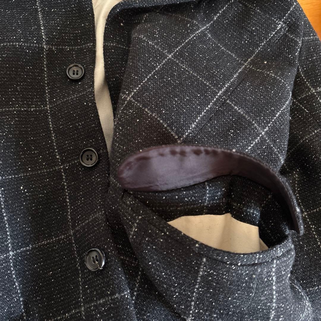 新品◇BLUE BLUE◇定価5 日本製 ツイードジャケット 絹・アルパカ混